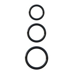 ����������� ������ "Fantasy C-Ringz - Silicone 3-ring Stamina Set Black" (�������� 3 ��.) 
