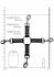���������� - ������ "Ouch! Pain - 4-way Leather Hogtie Cross Black" 