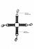 ���������� - ������ "Ouch! Pain - 4-way Leather Hogtie Cross Black" 