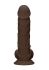 �������������-��������� "RealRock Silicone 9' Dual Density With Balls - Brown" 