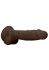 �������������-��������� "RealRock Silicone 9' Dual Density With Balls - Brown" 