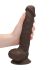 �������������-��������� "RealRock Silicone 9' Dual Density With Balls - Brown" 