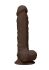 �������������-��������� "RealRock Silicone 9' Dual Density With Balls - Brown" 