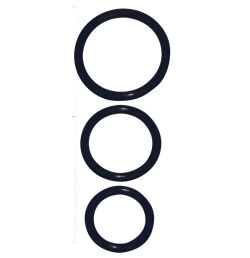 ����������� ������ "Silicone Cock Ring Set Black" (�������� 3 ��.) 