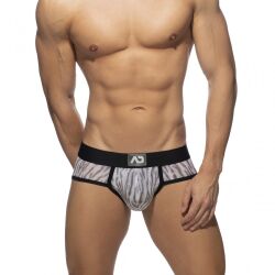 �����-����� "Tiger Print Briefs - Heather Grey" 