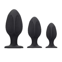 �������� ������ "Ouch! - Diamond Shape Butt Plug Set Black" (�������� 3 ��.) 