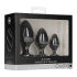 �������� ������ "Ouch! - Swirled Butt Plug Set Black" (�������� 3 ��.) 