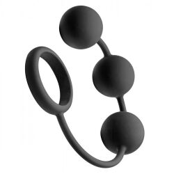 �������� ������ "Tom of Finland - Silicone Cock Ring with 3 Weighted Balls" 