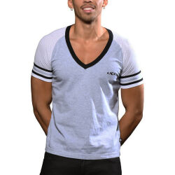 �������� "Sports V-Neck Tee - Heather Grey" 