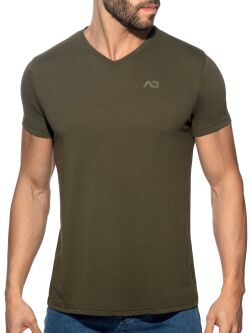 �������� "Basic V-Neck T-Shirt - Khaki" 