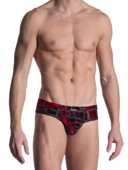 �����-����� "M2102 - Cheeky Briefs Black/Red" 
