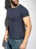 �������� "Recycled Rib U-Neck T-Shirt - Navy" 