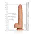 �������������-��������� "RealRock 10' Straight Realistic Dildo with Balls - Tanned" 