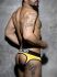 �����-����� "Double Piping Bottomless Briefs - Yellow" 