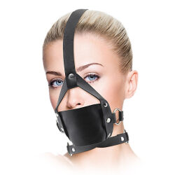 ����-��������� "Ouch! - Leather Mouth Gag Black" 