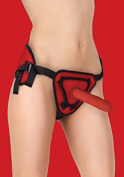 ������� ������� "Ouch! - Deluxe Silicone Strap-On 8 Inch Red" 