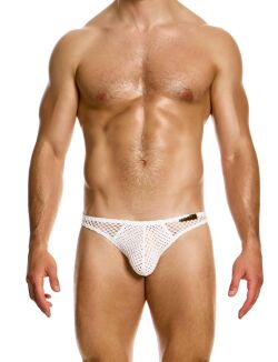 �����-����� "Mesh Through Low Cut Briefs - White" 