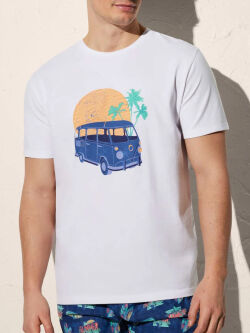 �������� "90502 - T-Shirt with Van Print Blanco" 