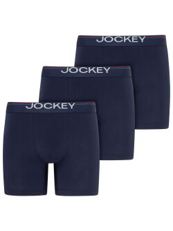 �����-������� "17351733 Cotton Stretch Boxer Trunk 3 Pack - Blue" (�������� 3 ��) 